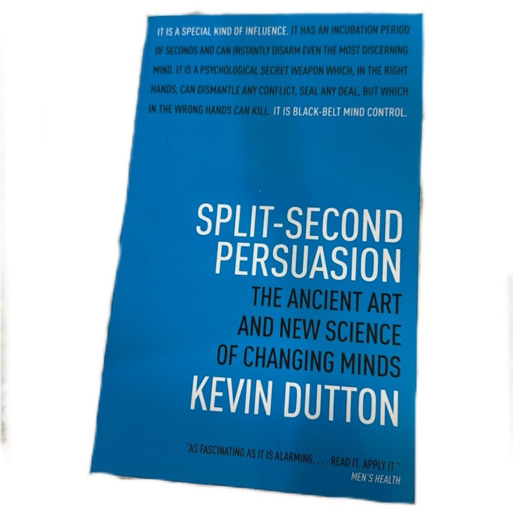 Split second persuasion paperback book